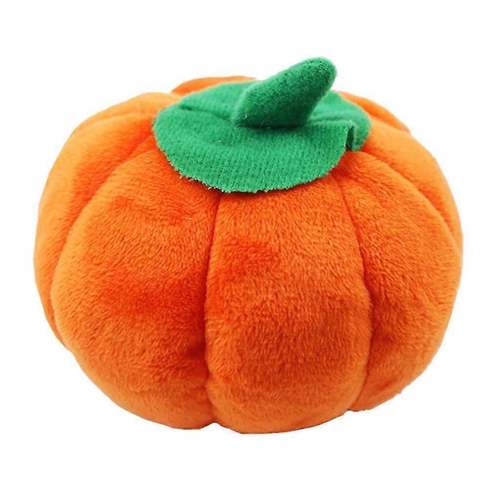 Dog Squeak Toy Interactive Stuffed Plush Pumpkin Chew Toy Reduce Boredom
