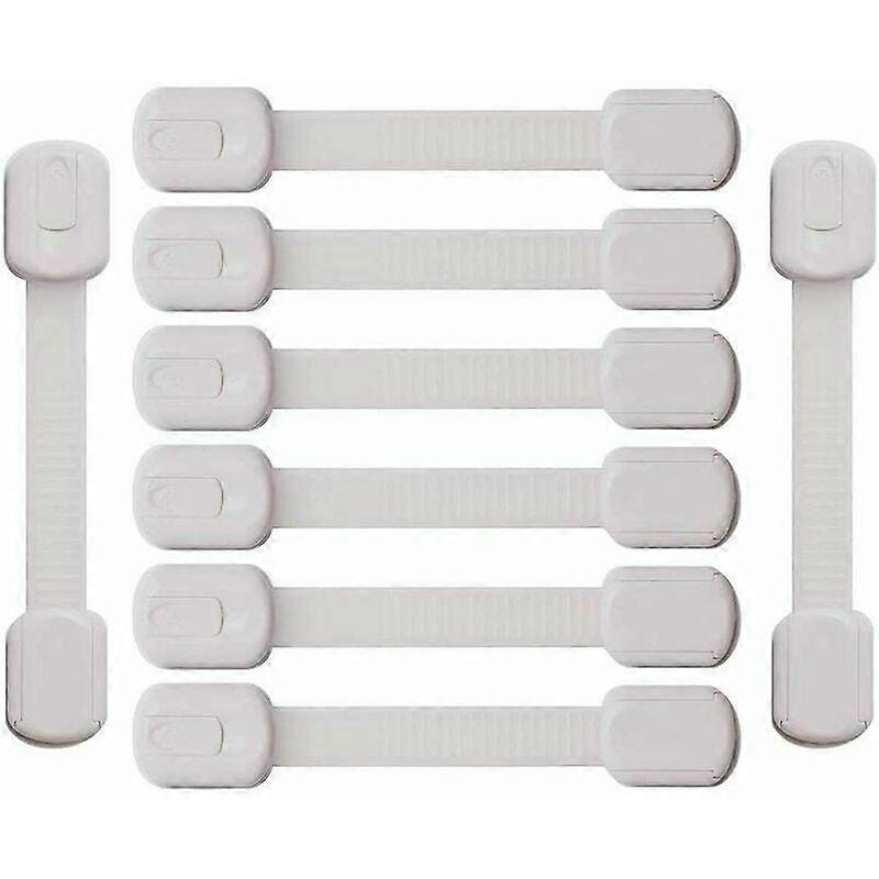 Child Safety Locks for Windows, Cupboards, Drawers, and Fridges, 8-Pack