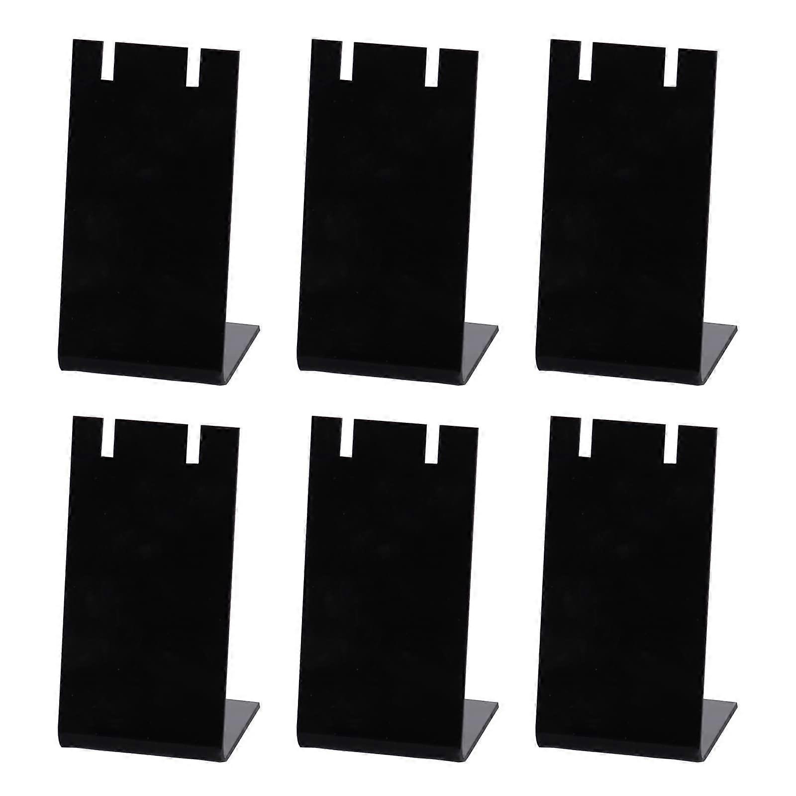 6PCS Acrylic L-Shaped Earring Holders for Single-Pair Jewelry Display Racks - Clear, Compact, Modern Design