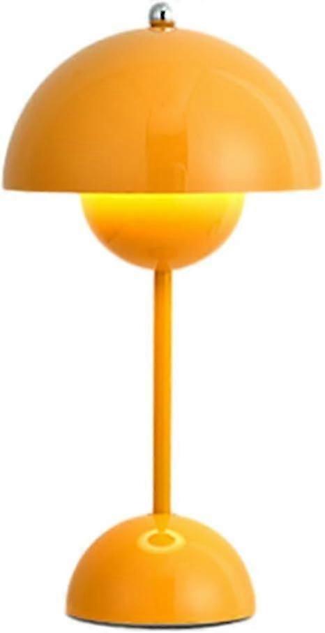 Led Battery Table Lamp, Wireless, Touch Dimmable Mushroom Table Lamp With 3 Brightness Modes, Decorative Retro Desk Lamp For Bedroom, Office, Bars, Re
