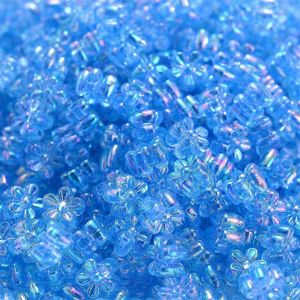 100pcs 4x7mm Small Acrylic Balls With Mixed AB Color Shiny Beads For Jewelry Making Bracelets Necklaces Keychains