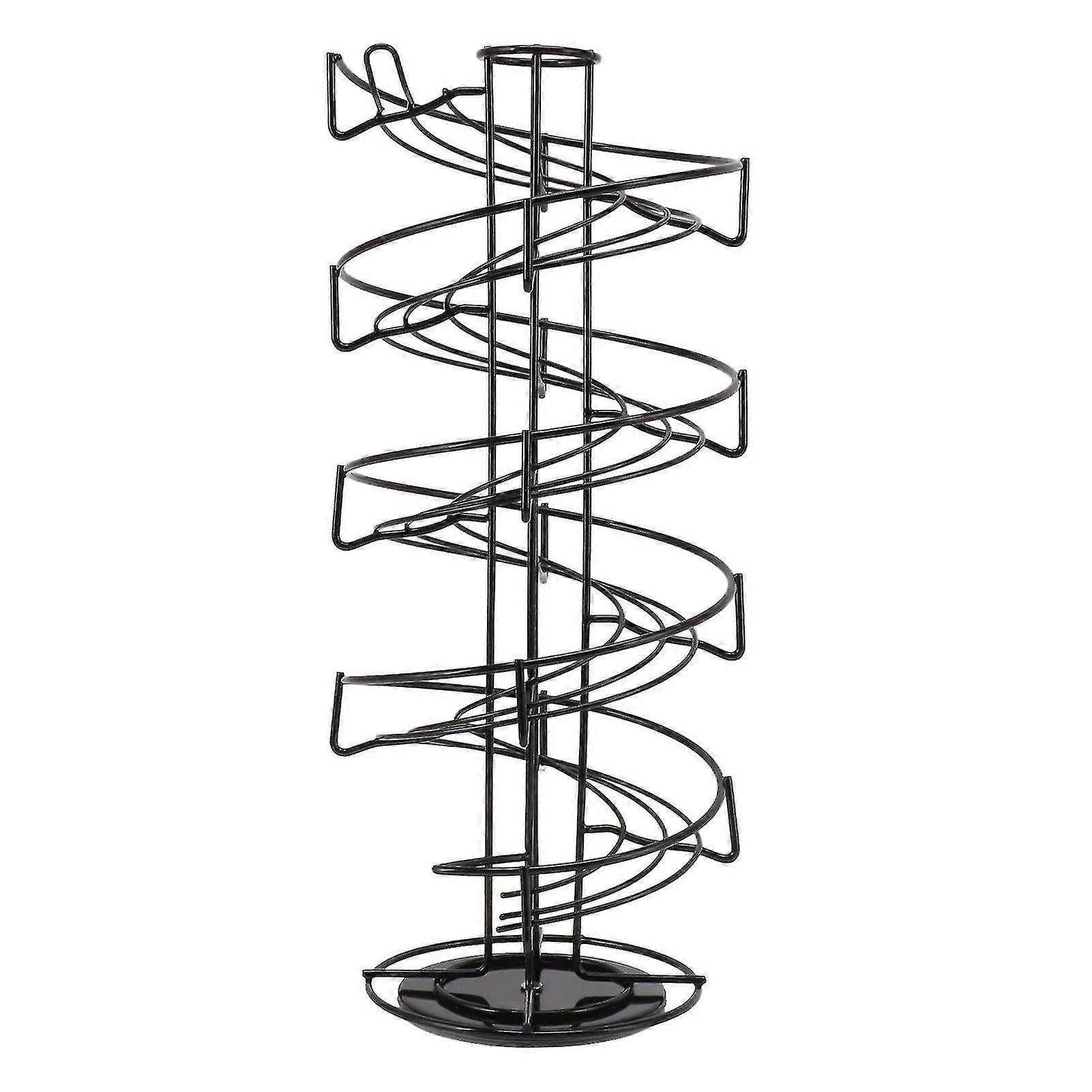 Black 40Pcs Dolce Gusto Coffee Capsule Holder - Space Saving Egg Storage Rack with 360 Degree Rotation