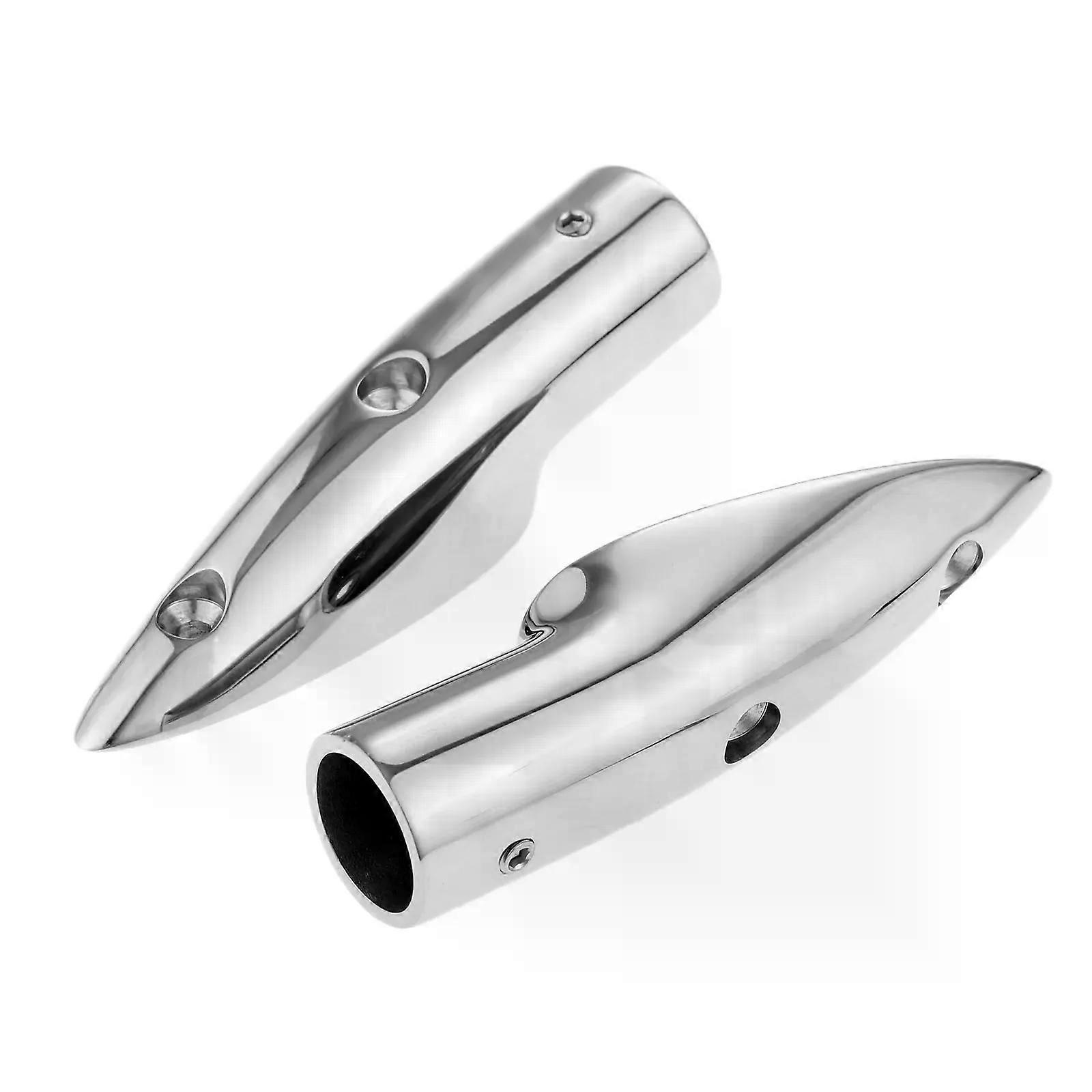 Marine Grade 316 Stainless Steel Boat Rail End Boats Tubing Hand Rail Fitting For Sailboat/Powerboat Railing 22mm 7/8 Inch Tube