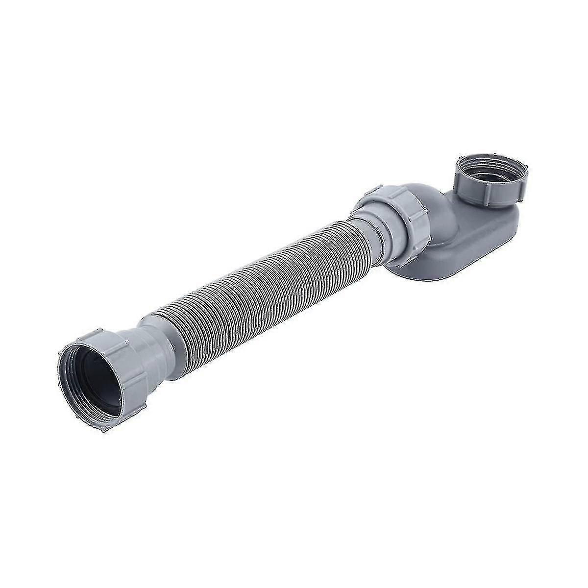 Low Profile 1 1/2 P Trap Flexible Bathtub Shower Drain Pipe Flat P Trap Free Standing Tub Drain For -cdsx-B5