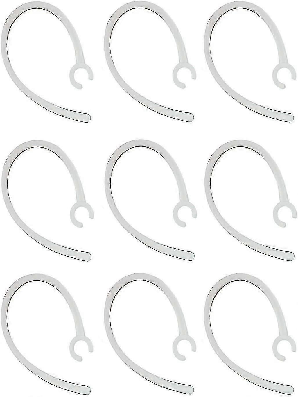 Universal Small Clamp Bluetooth Ear Hook Loop Clip Replacement - Set of 9 Clear