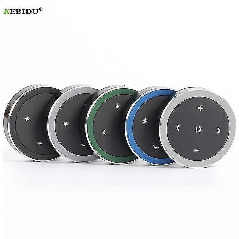 Mini Wireless Bluetooth-compatible Media Button Remote Controller Car Motorcycle Steering Wheel MP3 Music Play For IOS Android