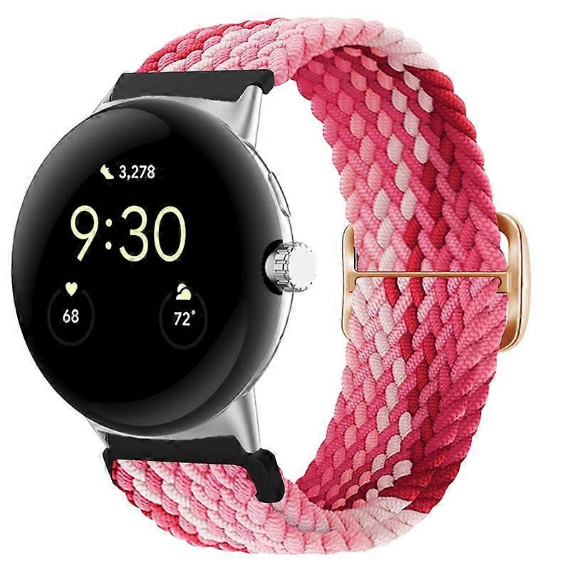 Til Google Pixel Watch Buckle Nylon Flettet Watch Band