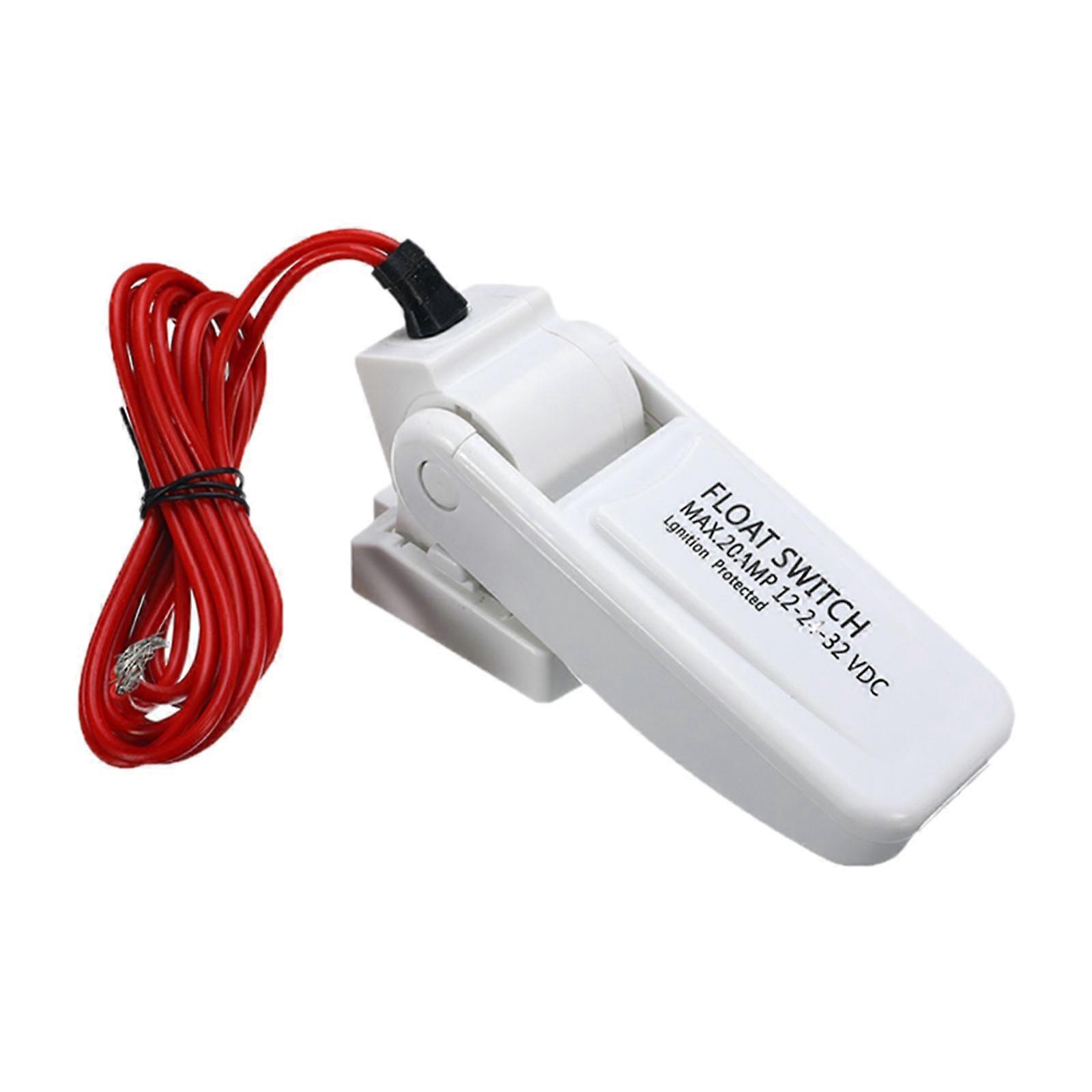 20 AMP Automatic Bilge Pump Float Switch DC Water Level Controller White