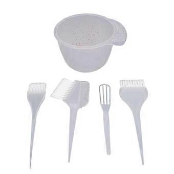 2024 Professional Hair Dye Coloring Kit Hair Color Bowl Hair Dyeing Brush DIY Hair Bleaching ToolsTransparent