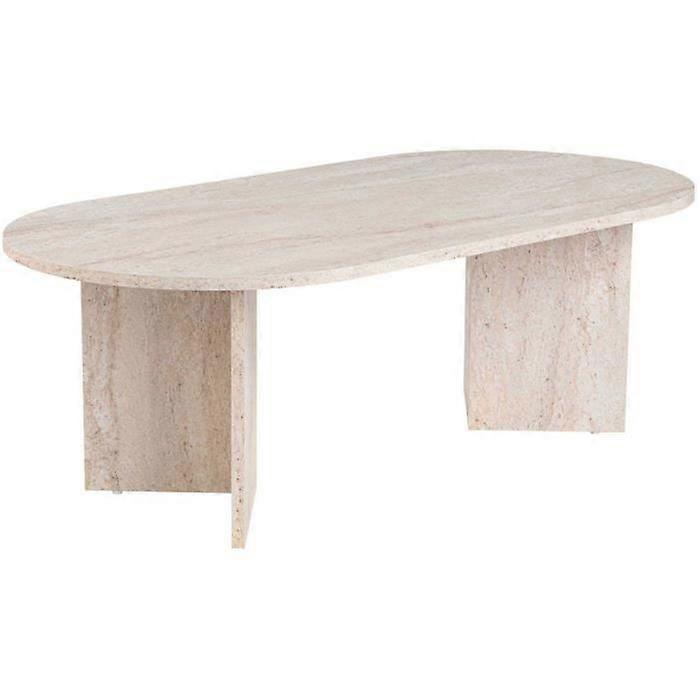 Ovale salontafel - Calicosy - Travertin effect - Iris - L119cm