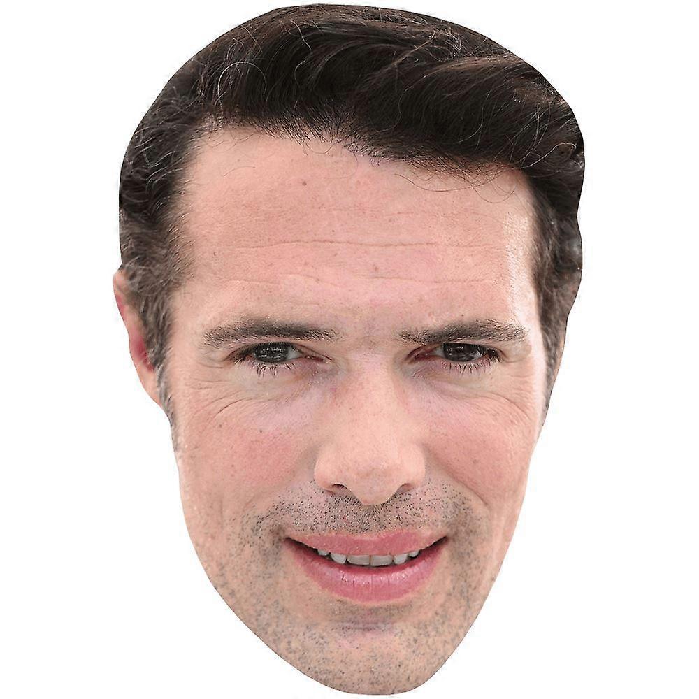 Nicolas Bedos (Stubble) Celebrity Mask, Flat Card Face