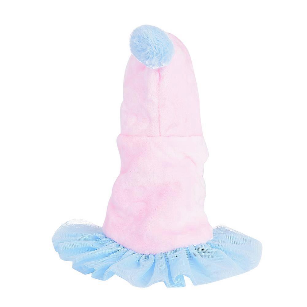 1Pc Pet Winter Dress Hoodie Fleece Vest Coat Dog Cats Cute Warm Princess Dresses