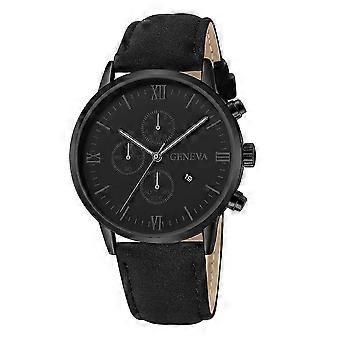 2022 Heren Casual Sport Horloges Genève Lederen Band Kalender Quartz Horloge Opruiming Reloj Hombre Erkek Kol Saati