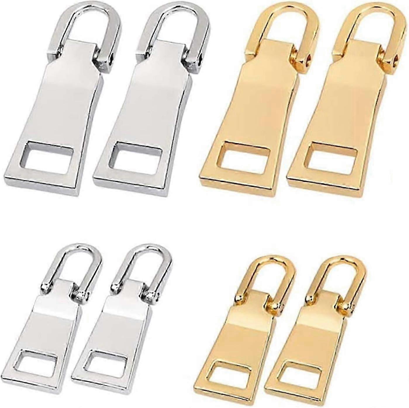 Zipper Pull Replacement, Metal Zipper Handle Repair Kit for Luggage, Backpack, Jacket, Coat