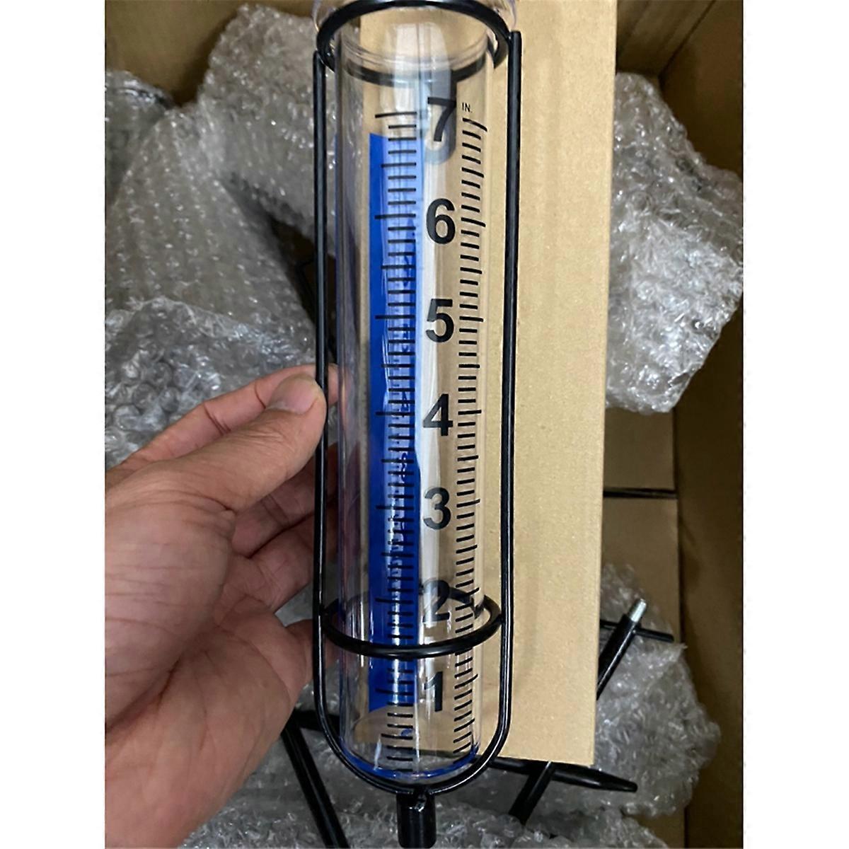 Rain Gauge,7Inch Freeze Proof Rain Gauge Outdoor, Large Clear Numbers