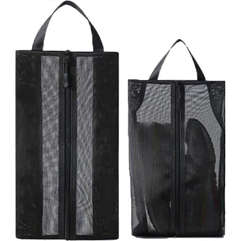 Wasserdichte Reiseschuhtasche, 2 Stück - Schwarz