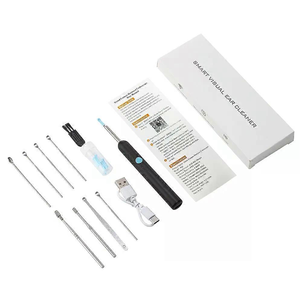 Shibingsheng Smart Visual Ear Cleaner Set with Camera 1080P Ear Sticks Ear Wax Removal Tool WIFI Connection HD LED Lights Earpick Endoscope