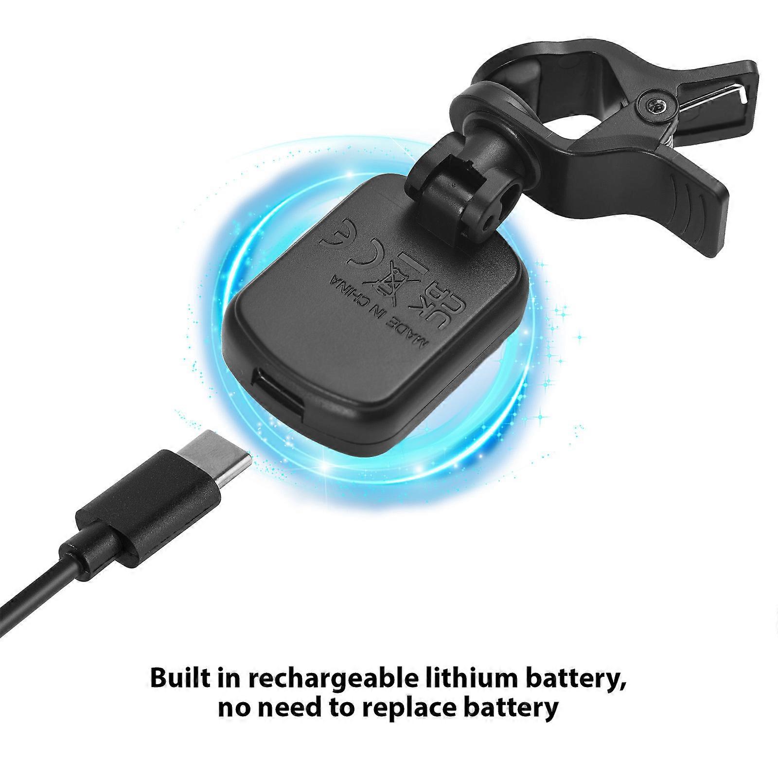 Portable Clip-On Guitar Tuner with Color LCD for Chromatic Guitar, Bass, Violin, Ukulele