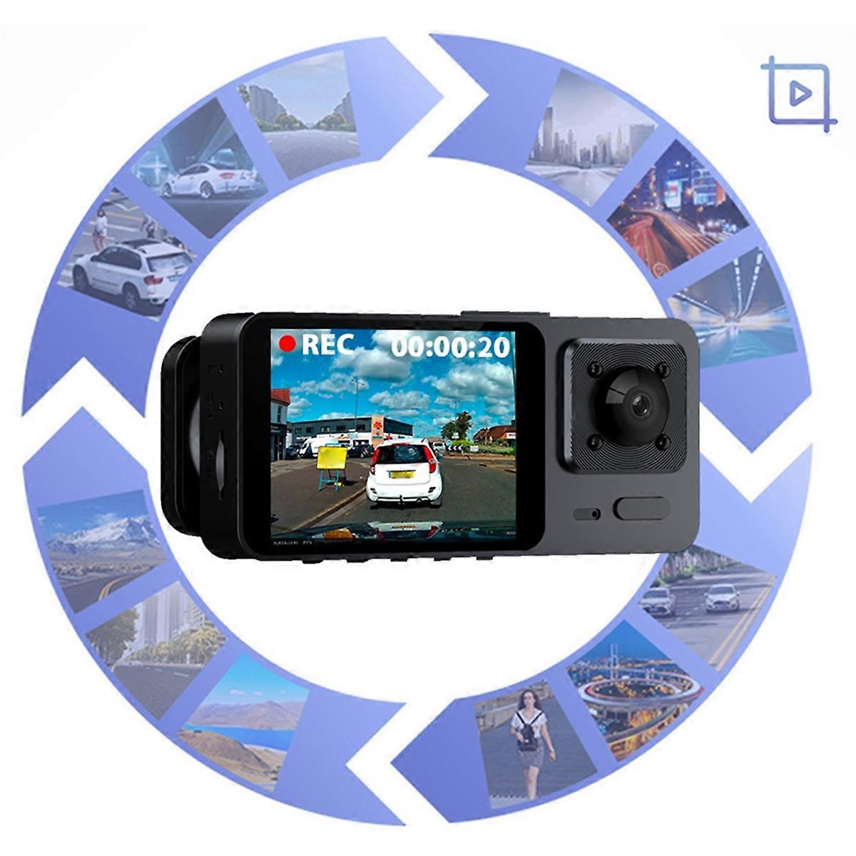 ダッシュカム フロント&インサイド WIFI 1080P 32G メモリカード 2インチ付き