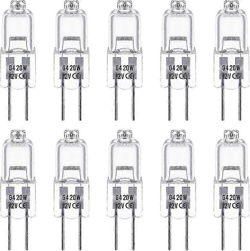 G4 Halogen Bulb 12V 20W, G4 Light Bulb, Dimmable G4 Halogen Bulb, 3000K Warm White, G4 Bi-pin Base Clear Capsule