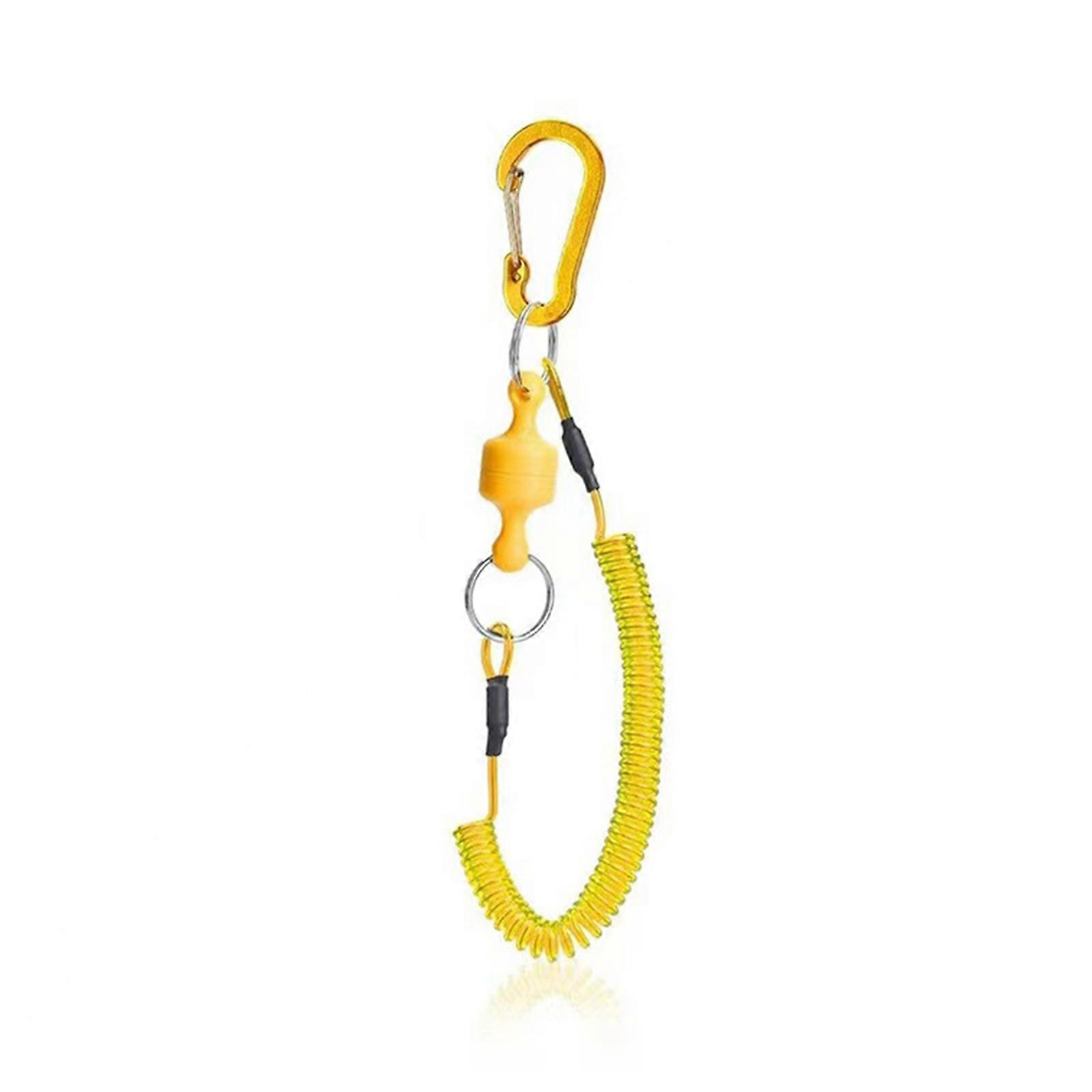 Magnetic Net Release Fly Fishing Magnetic Net Release Holder Fishing Lanyards Magnetic Clip Landing Net Lanyards Yellow