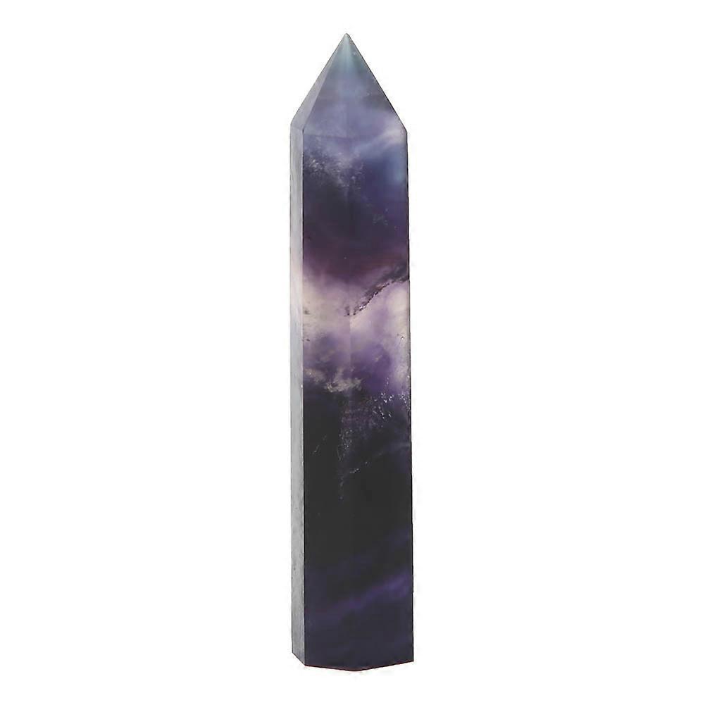 Single Pointed Coloful Fluorite Crystal Pillar Healing Meditation Crystal Quartz