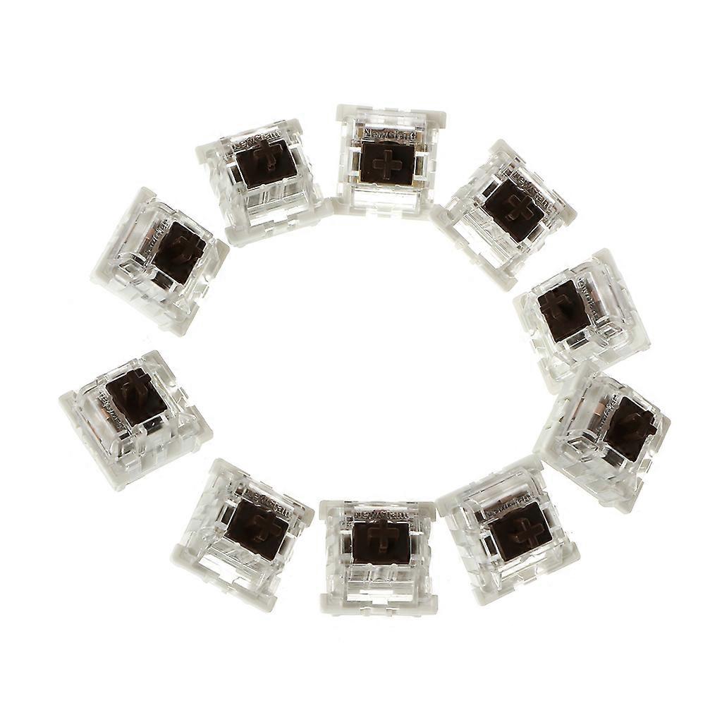 10 Pieces Brown Switches for Cherry MX Clone Gateron MX Switches Tester for Mechanical Keyboard Customize DIY White