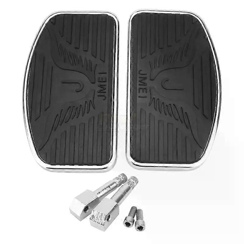 Black Motorcycle Adjustable Rear Passenger Front Footrest Rider Driver Foot Rest Pegs Floorboards Universal