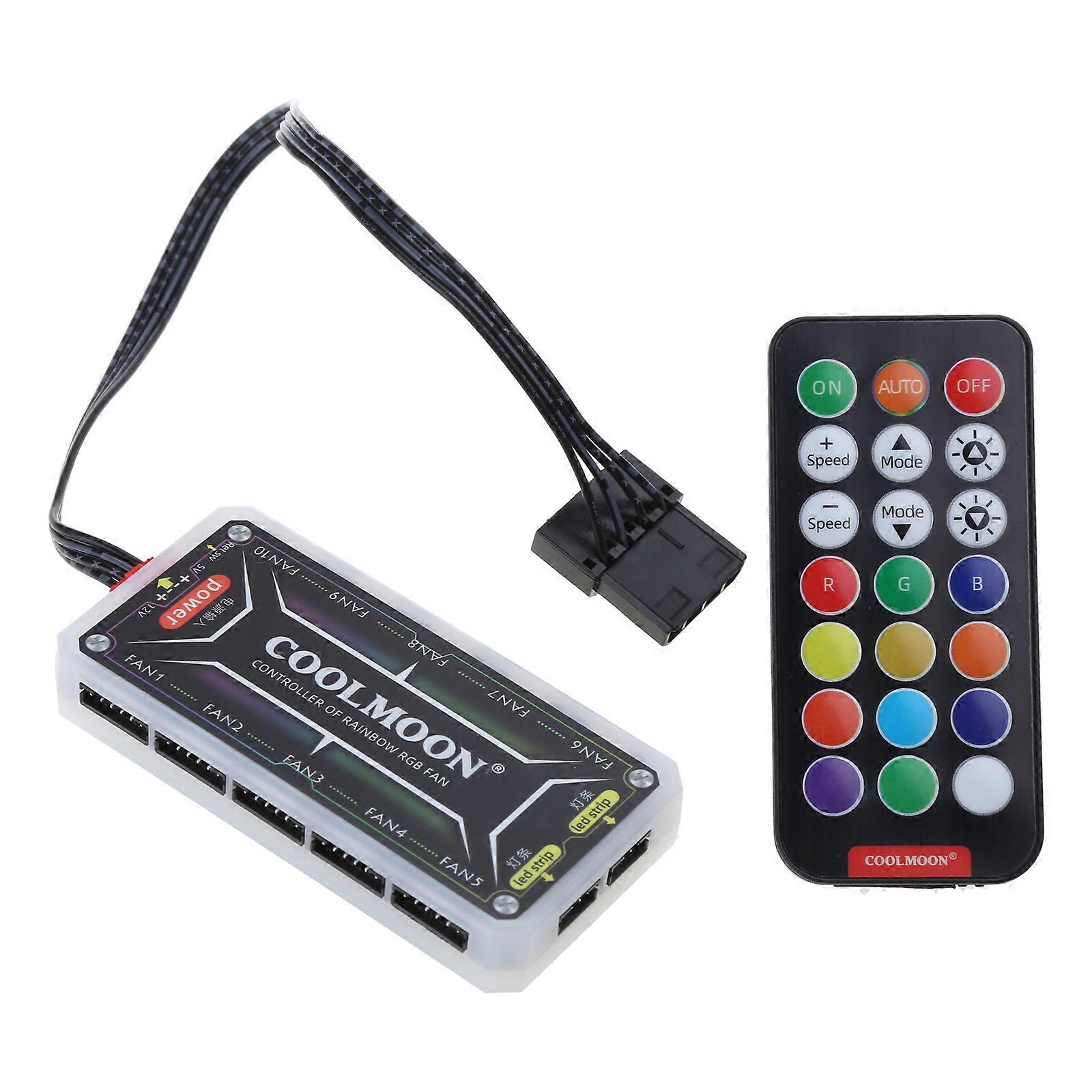 Coolmoon Crystal Diamond RGB Fan 12cm Mute Diamond Aperture Computer Symphony ARGB Motherboard Synchronous Chassis Fan Multicolor