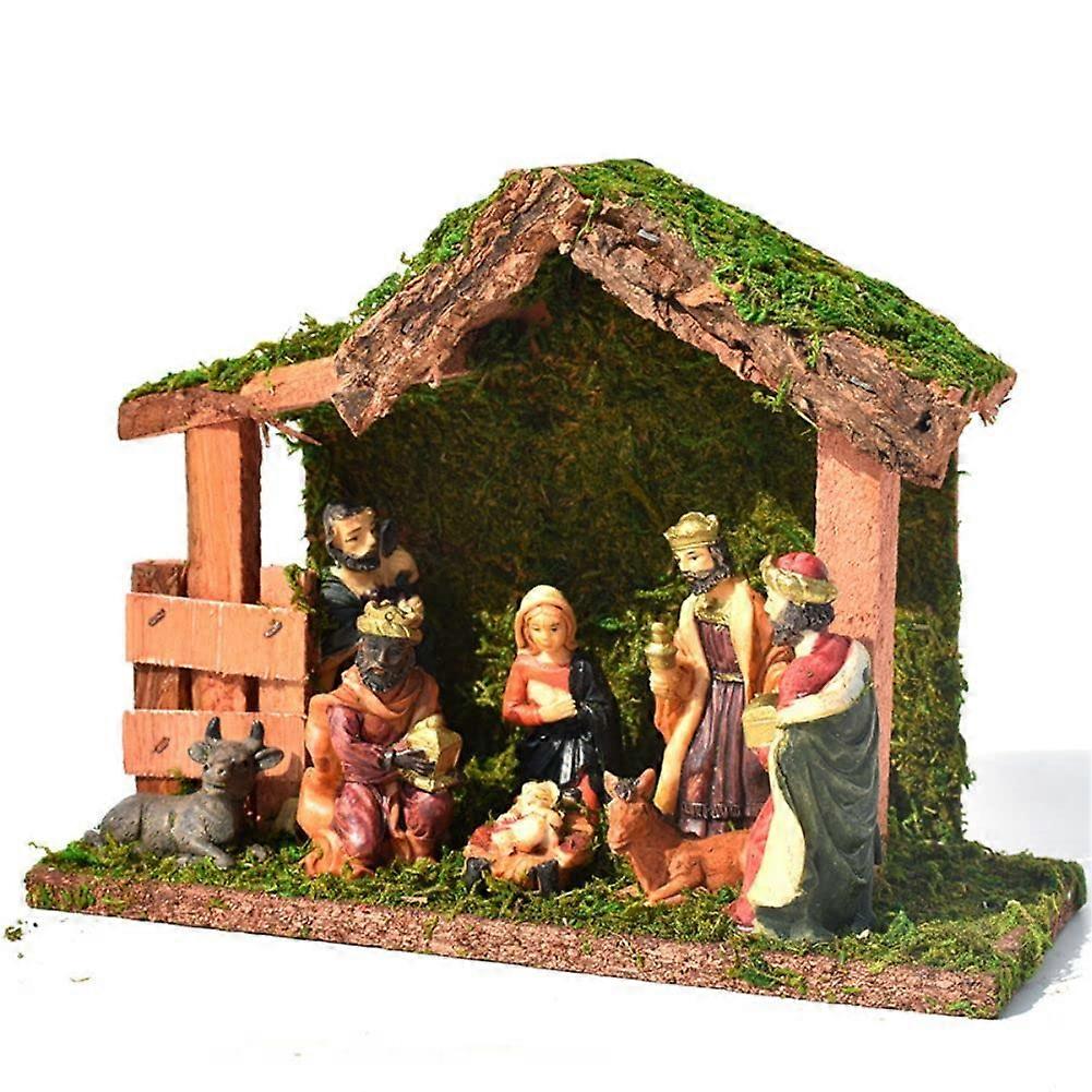 Christmas Nativity Set - Resin Miniature Nativity Figurines for Tabletop, Holiday Decorations, Collectible Ornaments, Statues