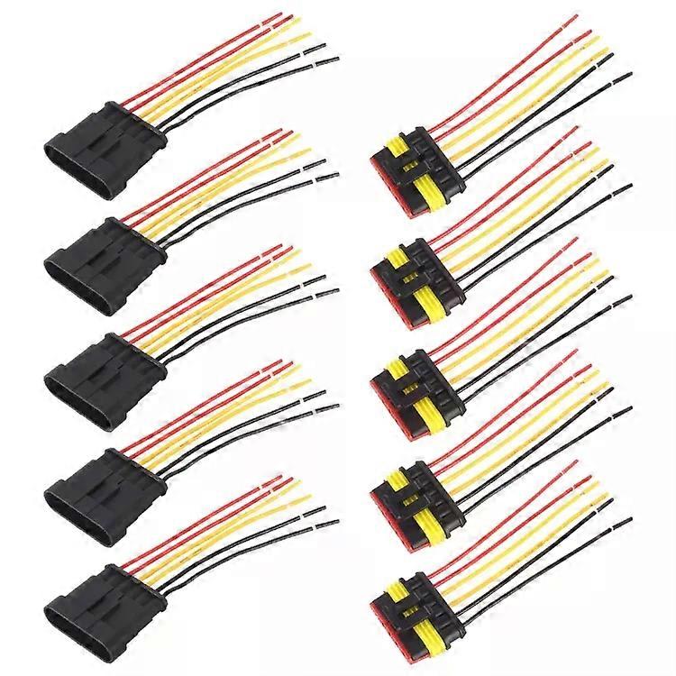 Car Waterproof Connector Plug-10pcs 6P,10cm Length,