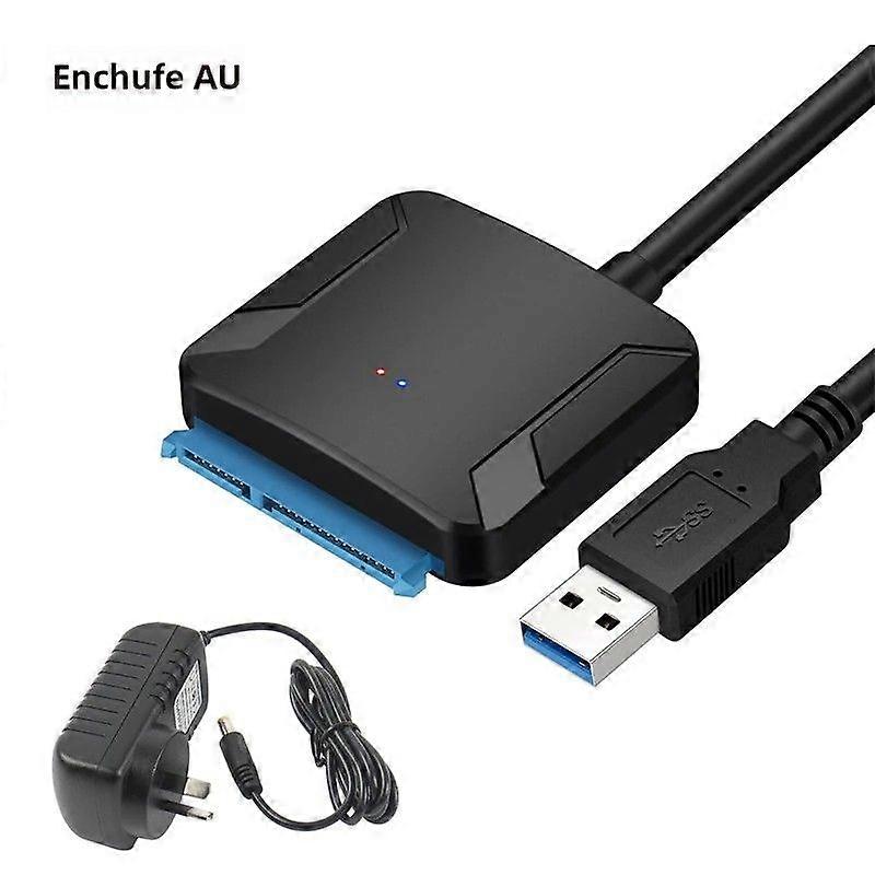 USB 3.0 to SATA Adapter for 3.5/2.5 Inch SSD HDD Hard Drive SATA III Cable Supports UASP with 12V/2A External Power Supply