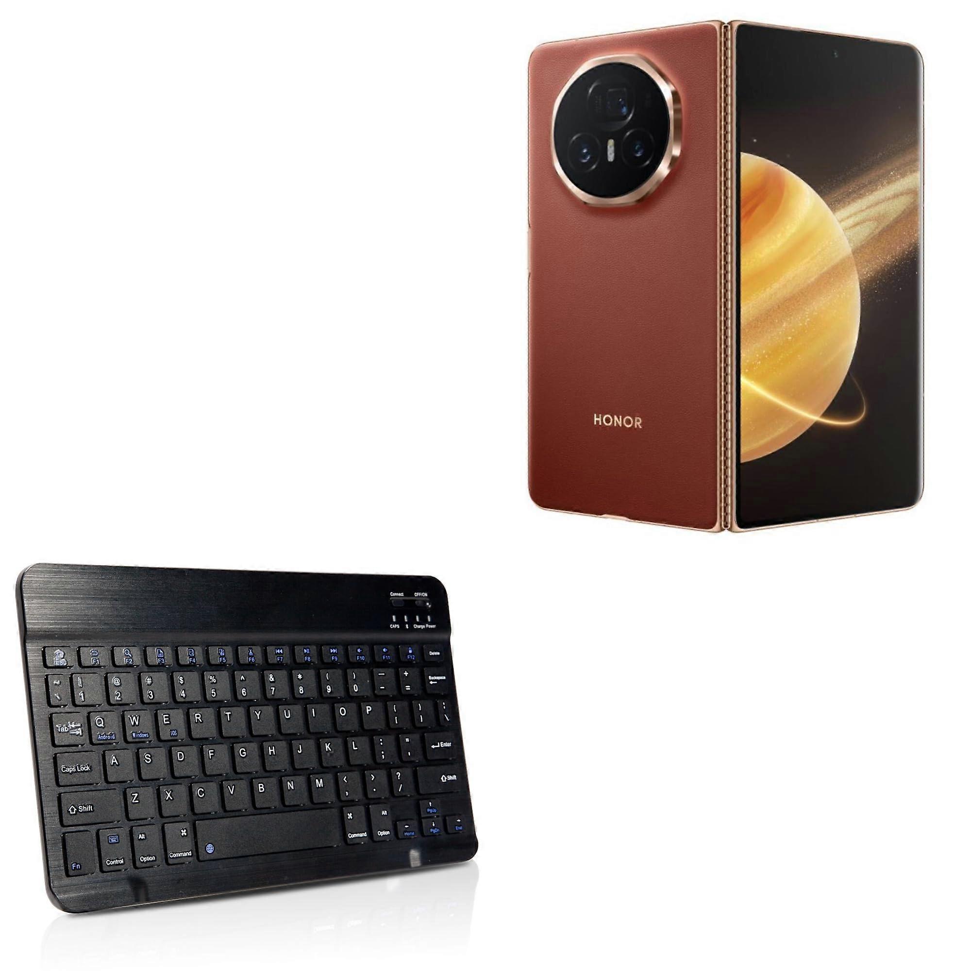 Keyboard Compatible with Honor Magic V3 - SlimKeys Bluetooth Keyboard, Thin with Chiclet-Style Keys - Jet Black