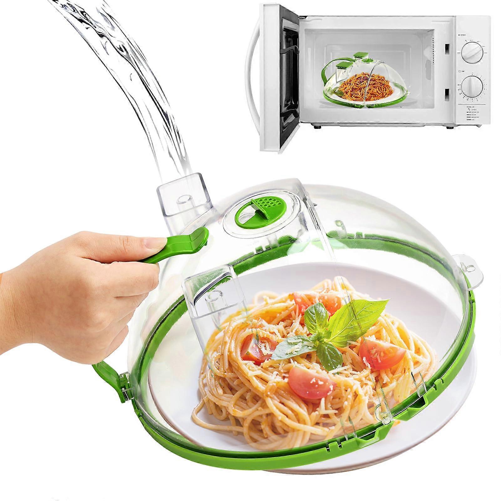 Microwave Food Splash Proof Lid, 11.5 Inch Upgraded Foldable Clear Plate Cover, BPA-Free, Durable Design, Kitchen Essential