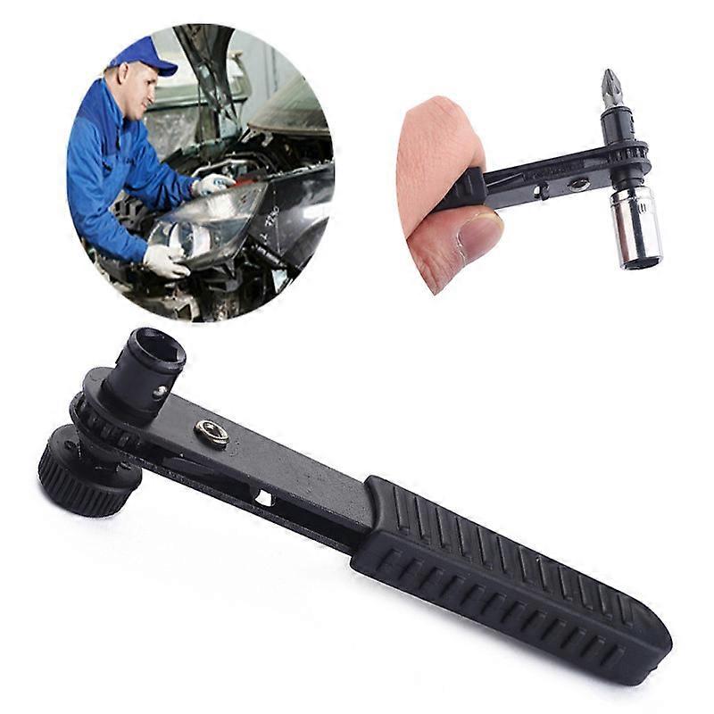 With ratchet+10 Screwdriver Bits  2 in 1 MINI 1/4" Wrench