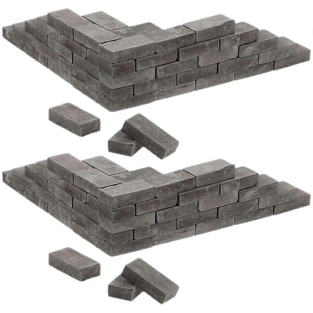 100pcs Mini Bricks Landscaping Miniature Bricks Models Small Bricks for Crafts Bricks Ornament