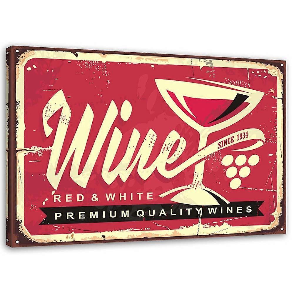 Fotobehang, Retro rode wijn - 90x60