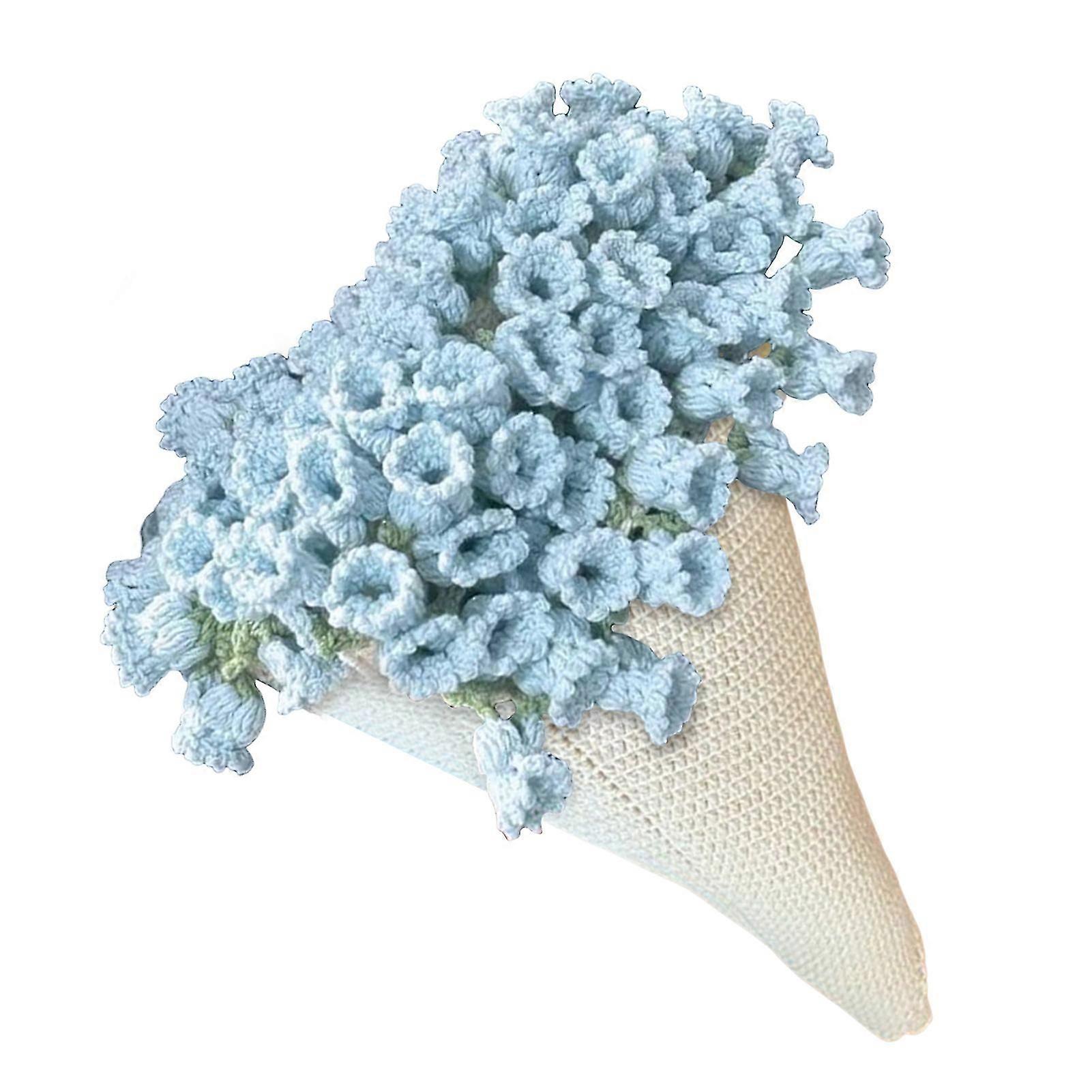 Crochet Rose Bouquet Blanket DIY Hand-Made Flower Throw Soft Breathable Romantic Home Decor for Beginners Crafters