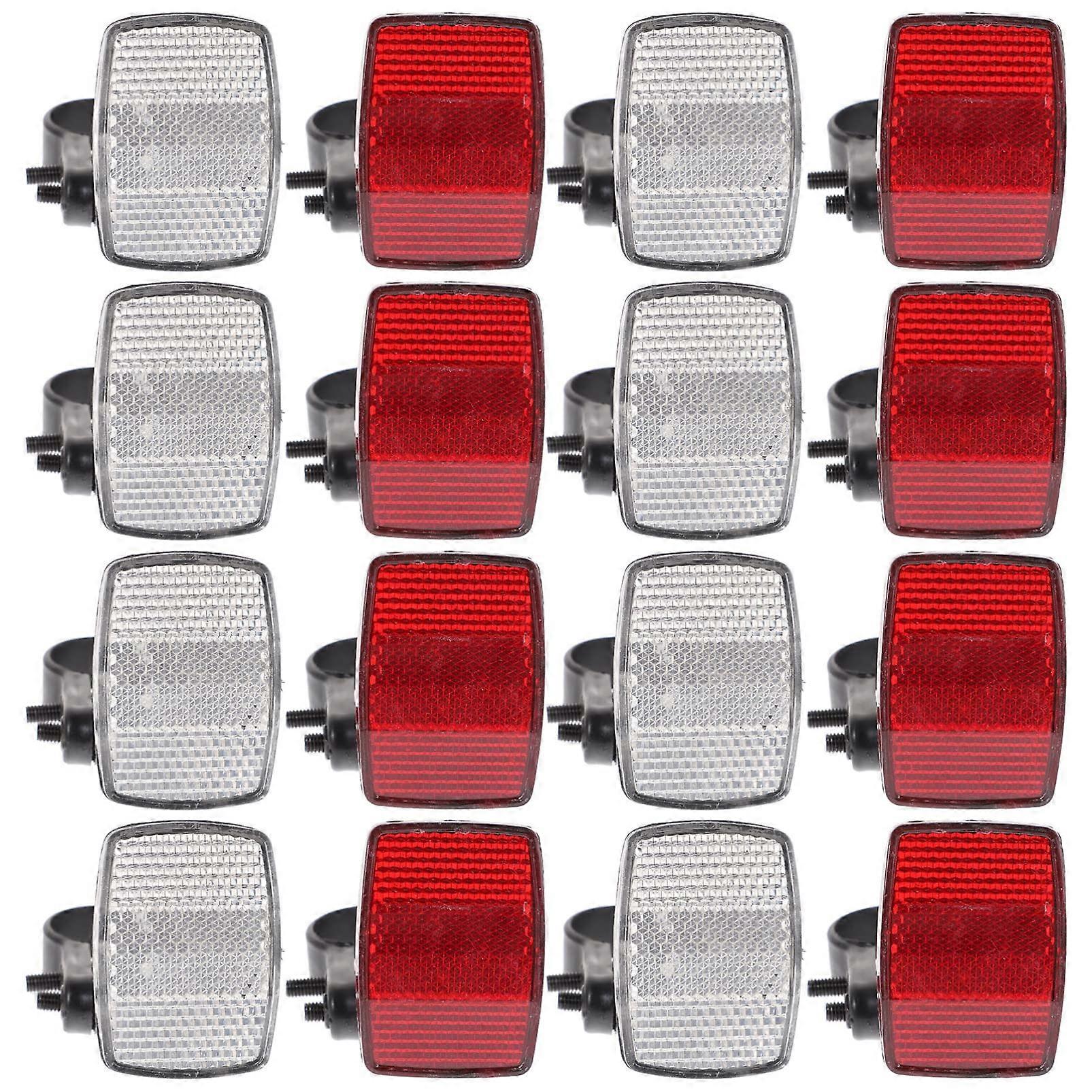 Bicycle Reflectors Set Front and Rear Reflective Warning Lights for Night Riding Mountain and Road Bikes, Easy Installation