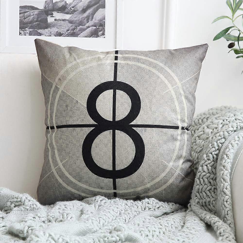 Set of 4 Linen Trim Square Decorative Pillowcases