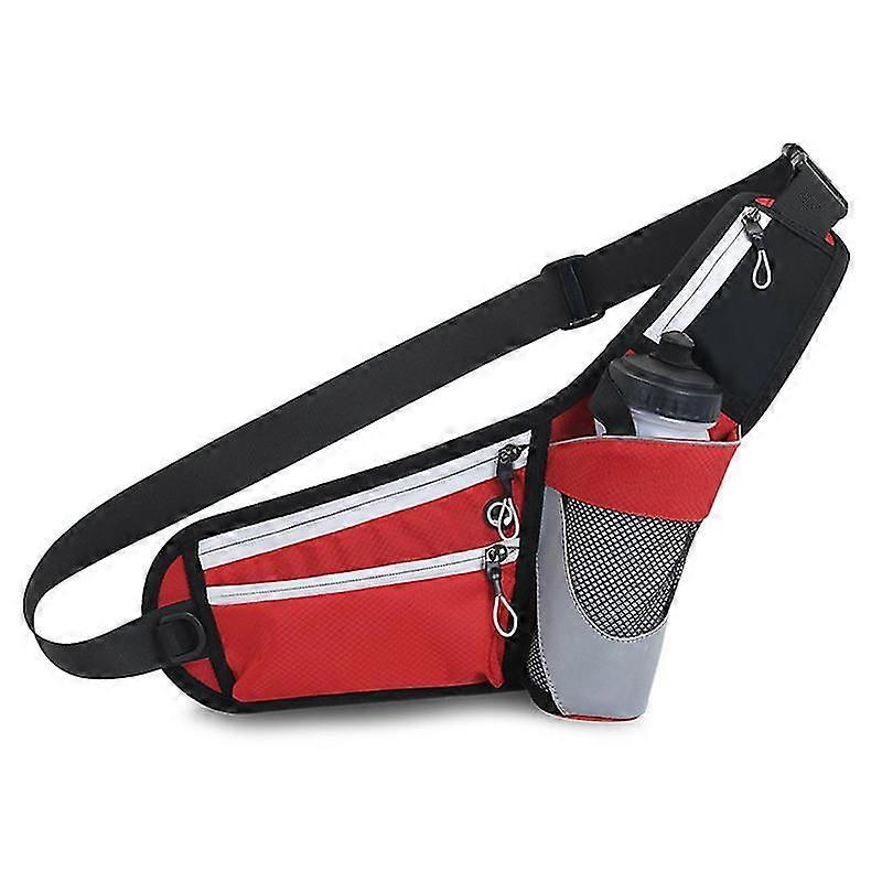 アウトドアスポーツファニーパック多機能防水フィットネスクロスボディバッグ、赤
