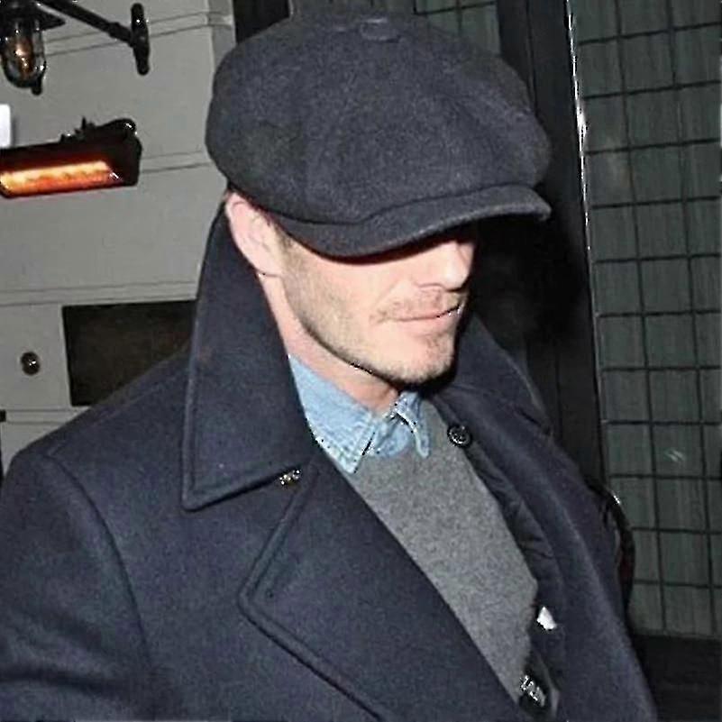 British Style Octagonal Winter Wool Hat Gatsby Cap