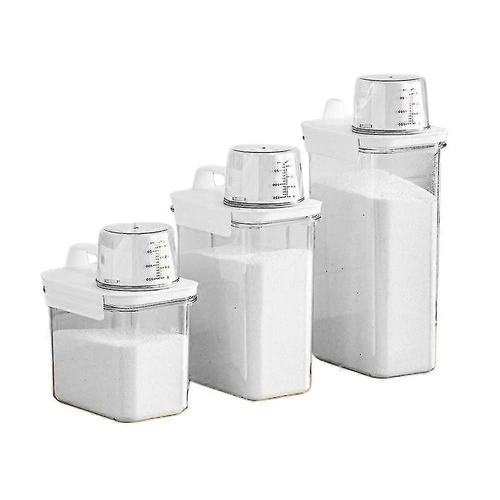 Airtight Laundry Detergent Powder Container Powder Storage Box Clear Washing