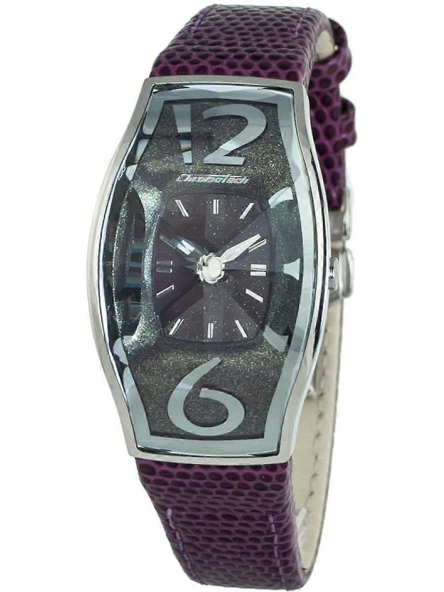 Chronotech Violett Äkta Läder CT7932AL-89 Damklocka
