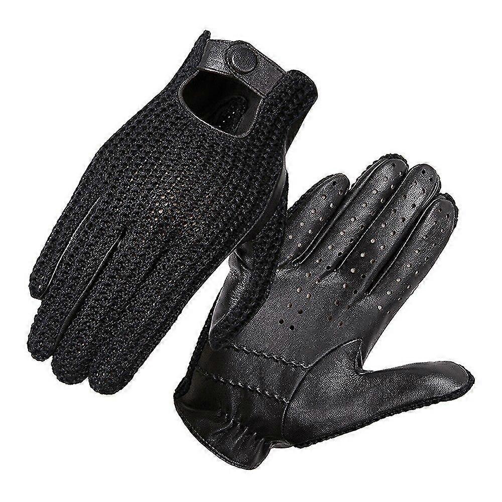 Mode Fahrhandschuhe Echtes Schaffell Leder Handschuhe Männer Warm Strickhandschuhe Fäustlinge