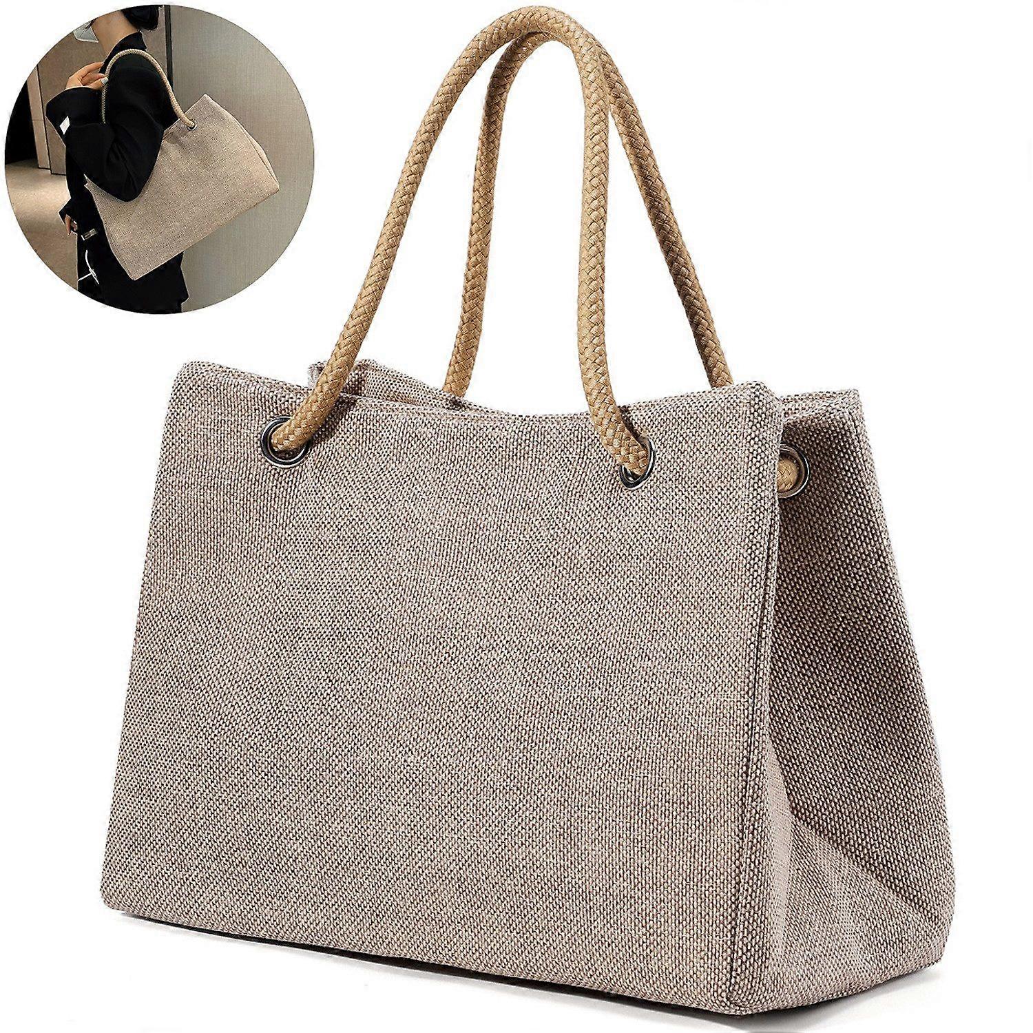 Canvas Handbag with Large Capacity, Shoulder Bag, Durable Material, Stylish Design