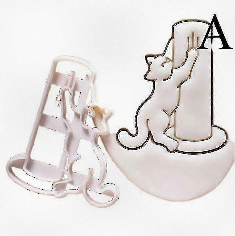 3pcs Cat Shaped Cookie Cutters, DIY Baking Molds for Biscuits, Pastry, and Cookies, Fun Kitty Design for Home Baking