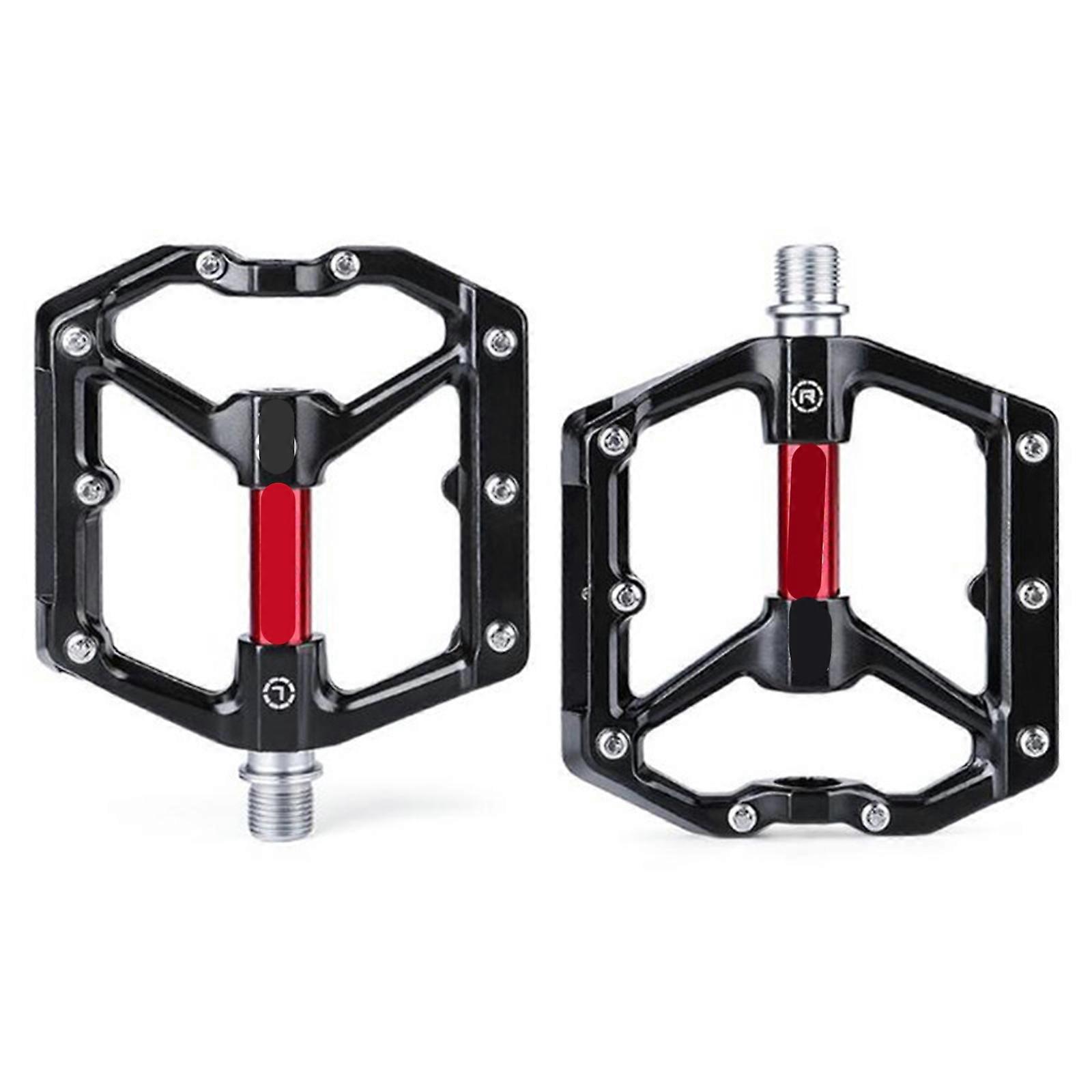 1 Pair Pedal Stable Support Comfortable Sturdy Easy To Install Wider Flat Pedal for Bike Red