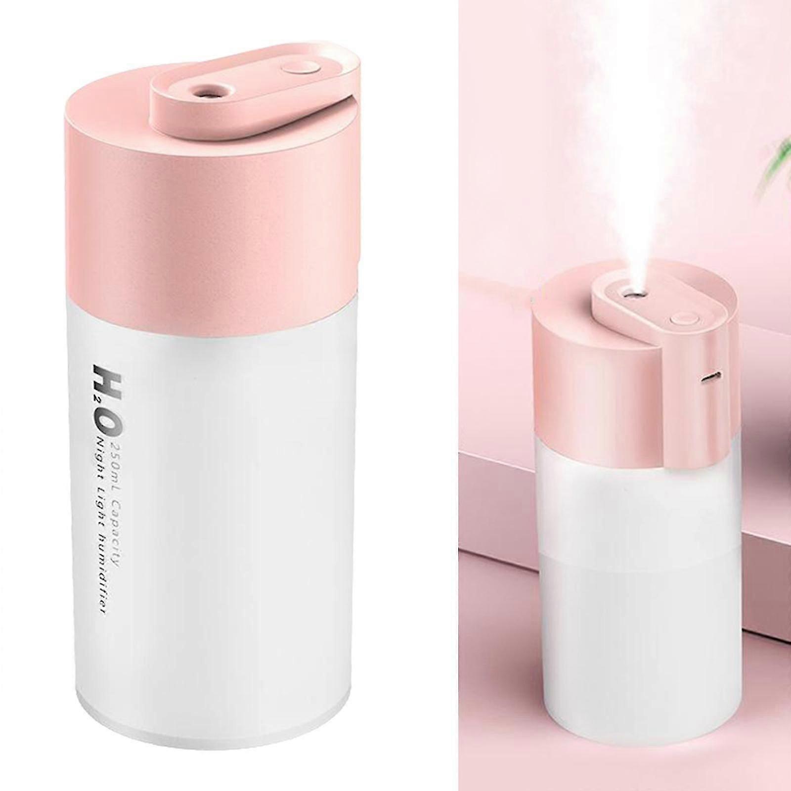 Umidificatore d'aria diffusore di olio essenziale USB 250ml serbatoio per auto, camere da letto rosa