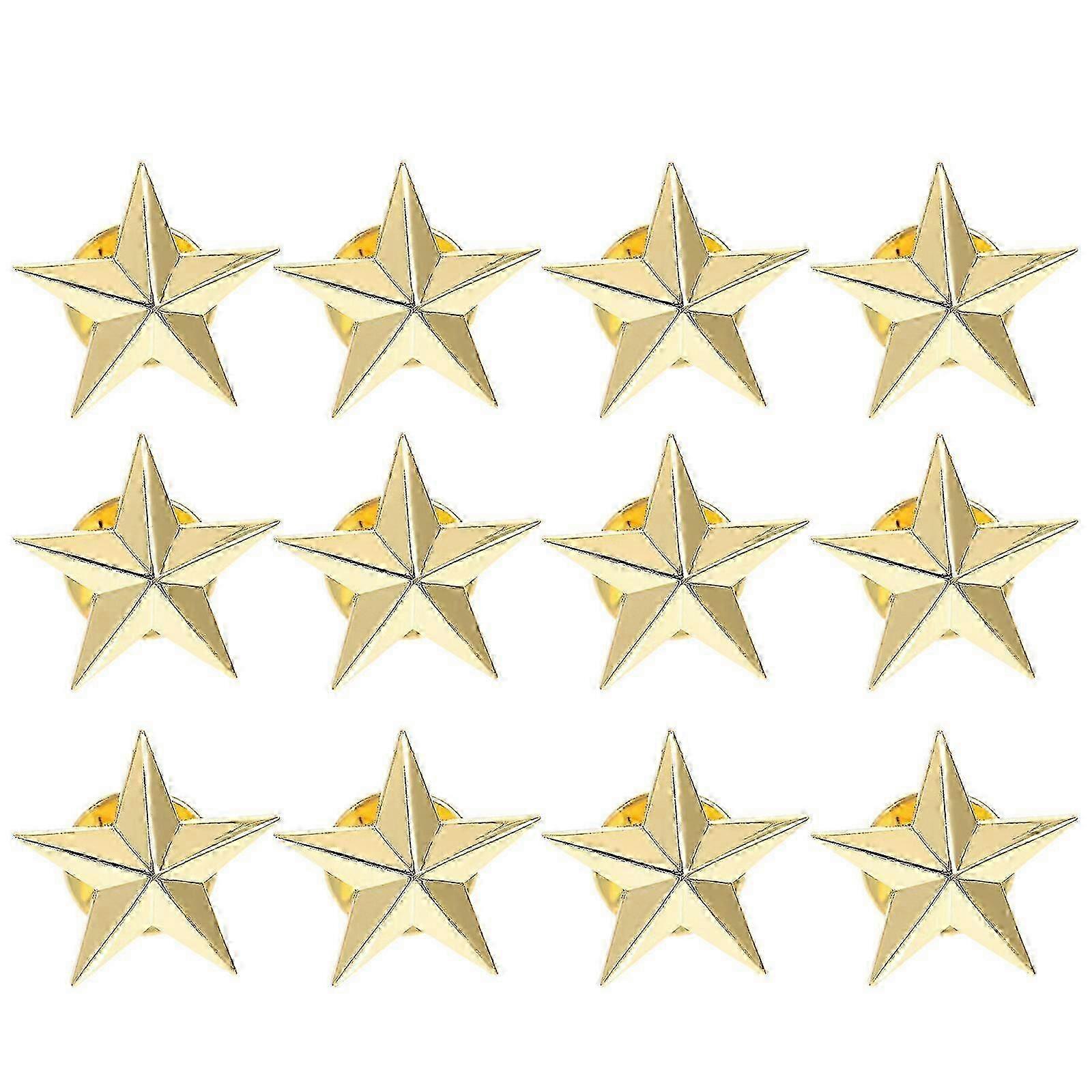 12 pièces en forme d’étoile épingles à vêtements épinglettes étoile broches étoile et insignes en émail étoile avec un design à cinq points
